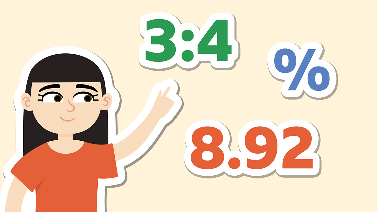 Fractions, percentages and ratio: How to convert ratios into fractions and percentages