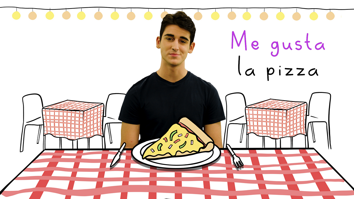 Topics : Talking about food in Spanish using 'me gusta' and adjectives