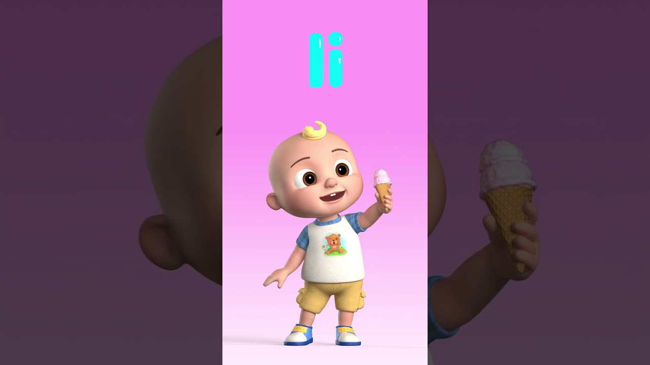 I is for Ice Cream🍦! Learn ABC! #cocomelon #shorts