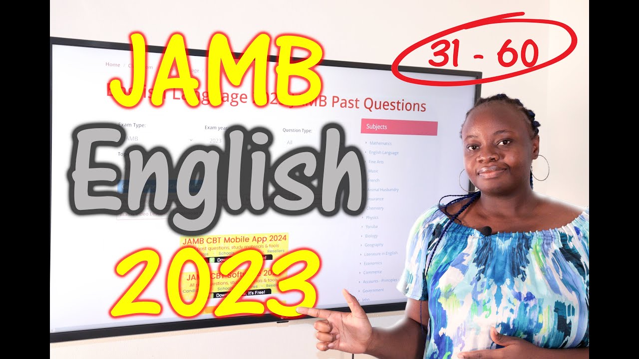 JAMB CBT English 2023 Past Questions 31 - 60