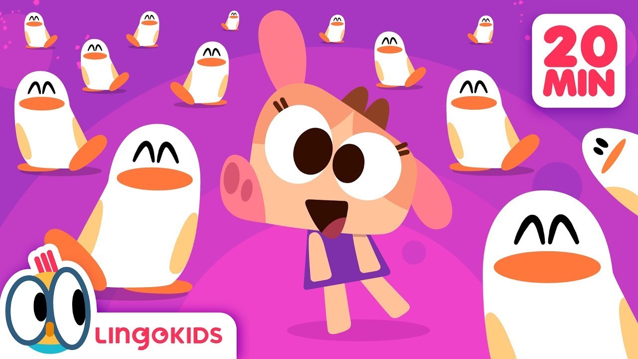 MOVE like a PENGUIN 🐧🕺 Dance Songs for Kids! | Lingokids