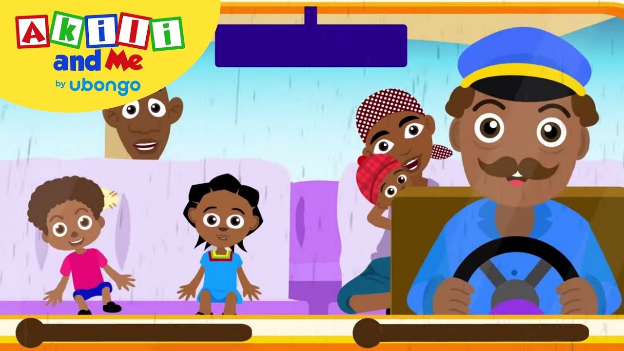 The Wheels on the Bus | Kids Health with Akili and Me | African Educational Cartoons