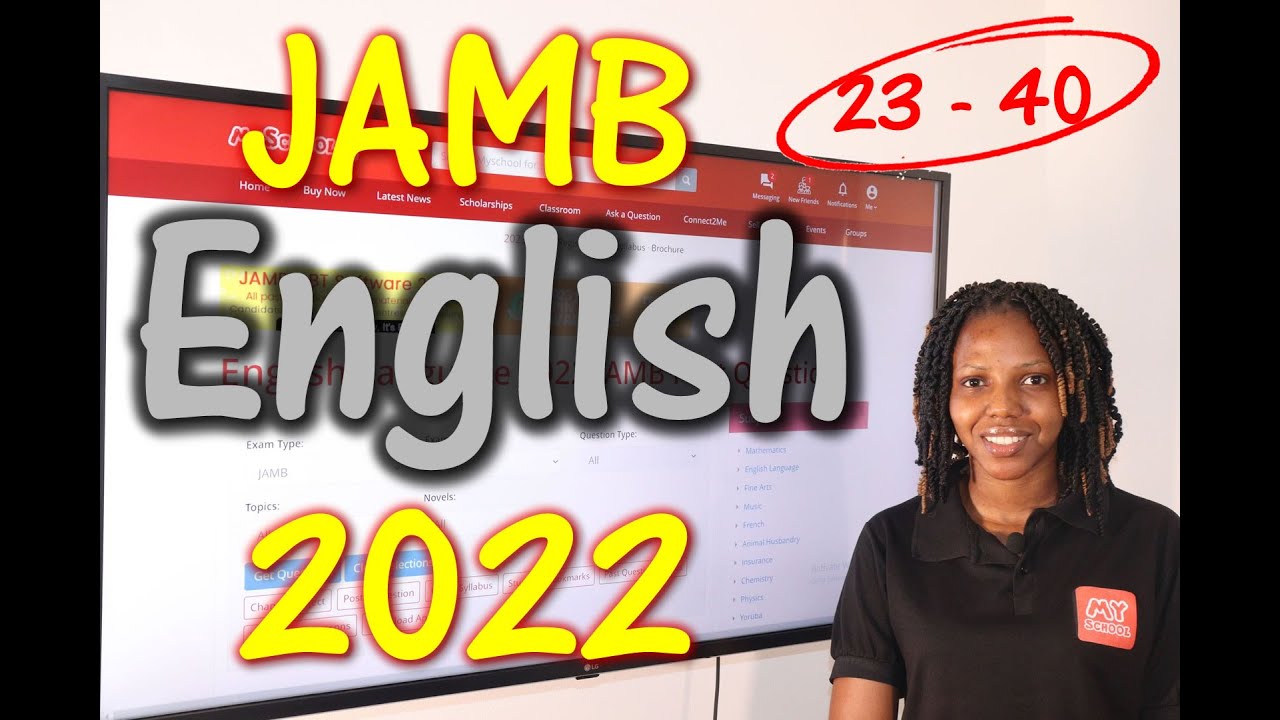 JAMB CBT English 2022 Past Questions 23 - 40