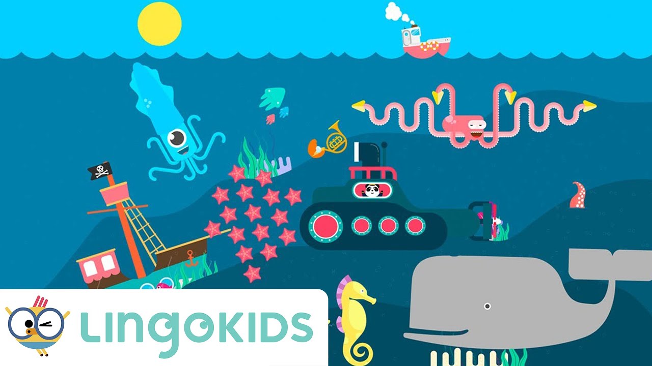 Down Down (Under the Sea) 🐙 Sea Animals Song for Toddlers | Lingokids
