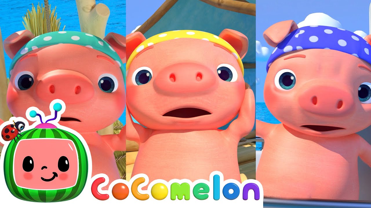 Three Little Pigs Pirate Version!| CoComelon Furry Friends | Animals for Kids