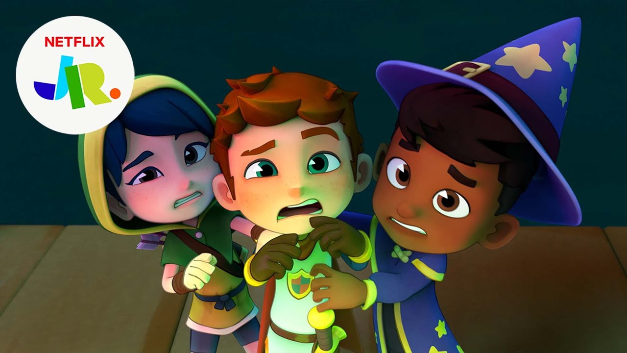 Sharkdog Stops the Slimy Spooky Sea Monster 😱 Sharkdog's Fintastic Halloween | Netflix Jr