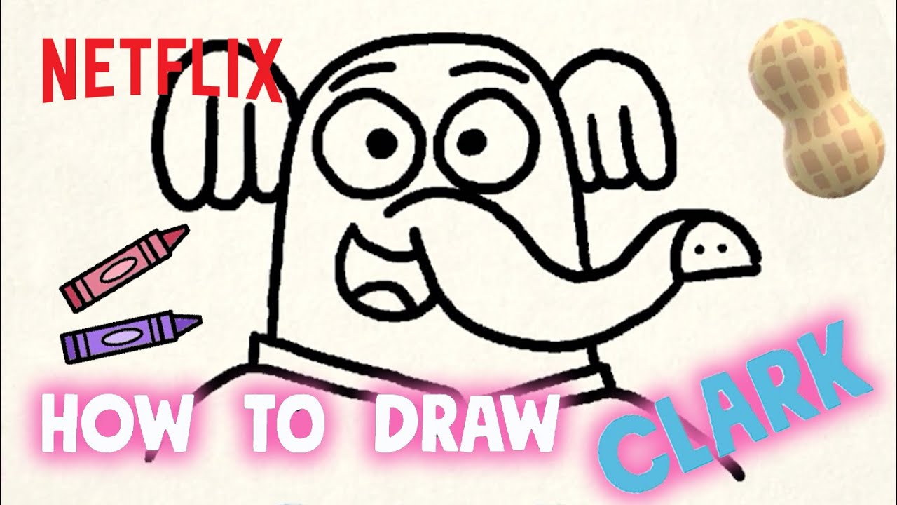 Draw Clark from Chico Bon Bon with Me 🐘 Netflix Jr