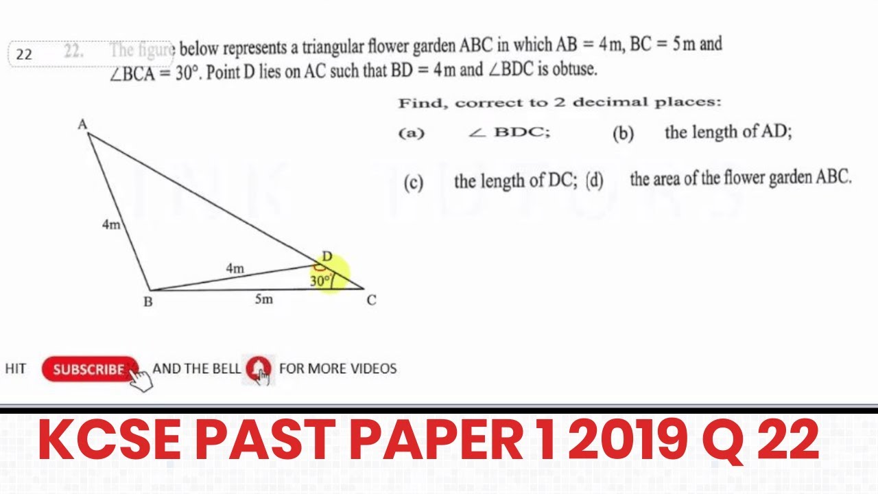 KCSE 2020. KCSE MATHEMATICS PAPER 1 2019. kcse past papers with answers. KCSE MATHS PAPER1 Q22