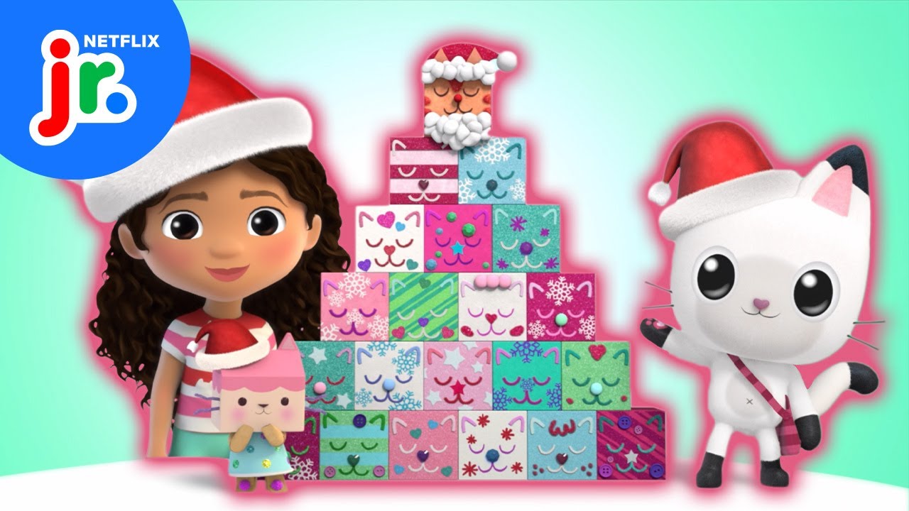 Gabby's Present Treasure Hunt & Holiday Tree Craft 🎁🎄 Gabby's Dollhouse | Netflix Jr