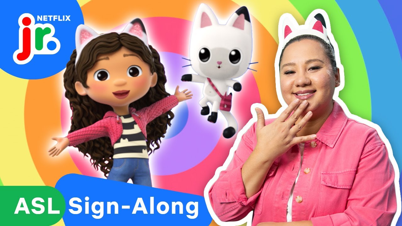 I Love A Rainbow 🌈🎵 ASL Sign-Along Songs for Kids | Gabby’s Dollhouse | Netflix Jr