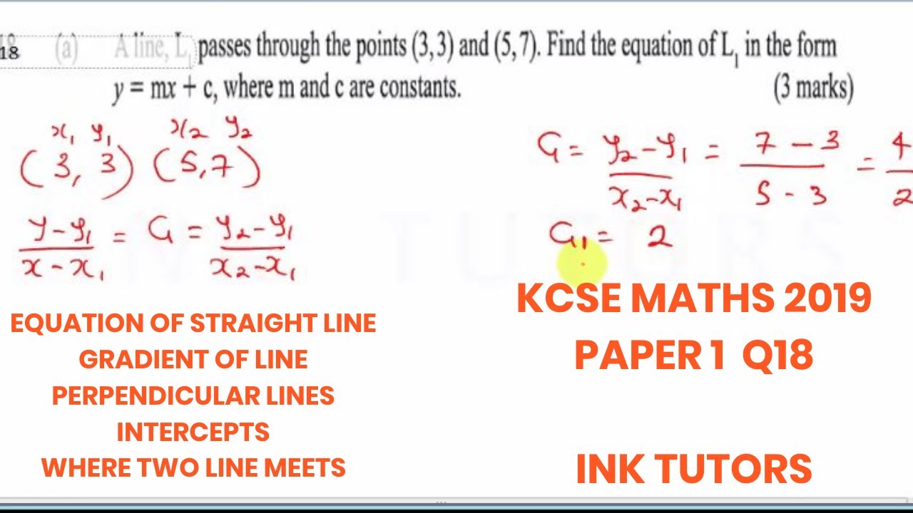KCSE 2020. KCSE MATHEMATICS PAPER 1 2019. kcse past papers with answers. KCSE MATHS PAPER1 Q18