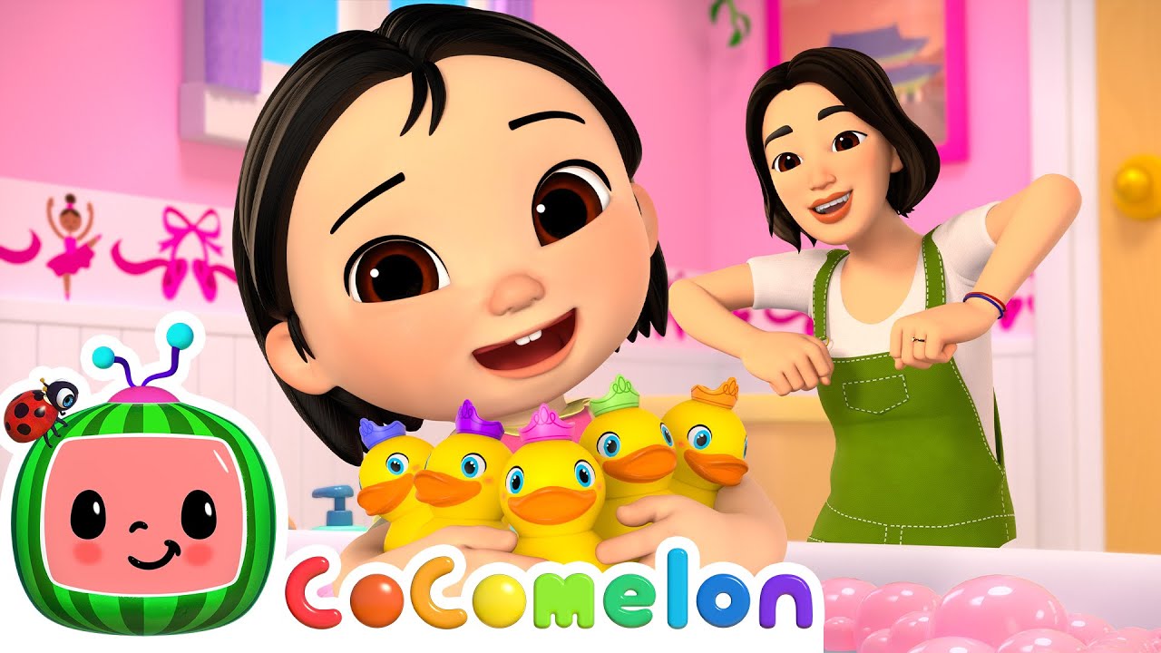 Five Little Ducks in the Bath Song! | CoComelon Nursery Rhymes & Kids Songs