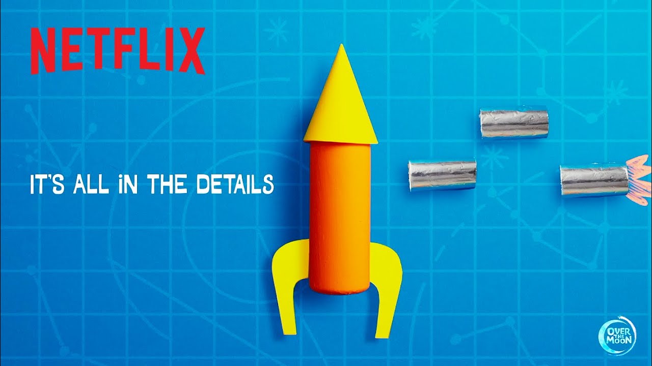 How to Build a Rocket DIY! 🚀 Over the Moon | Netflix Jr