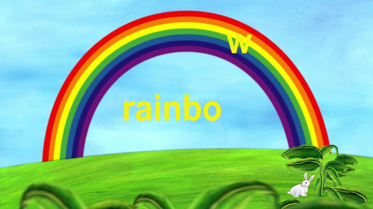 Learn the ABCs in Lower-Case: "r" is for rabbit and rainbow