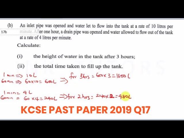 KCSE past papers mathematics PAPER 1 2019.kcse past papers mathematics. KCSE MATHS PAPER 1 Q17