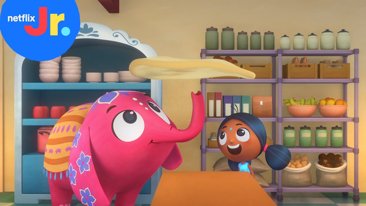 Making a GIANT Pizza! Deepa & Anoop | Netflix Jr