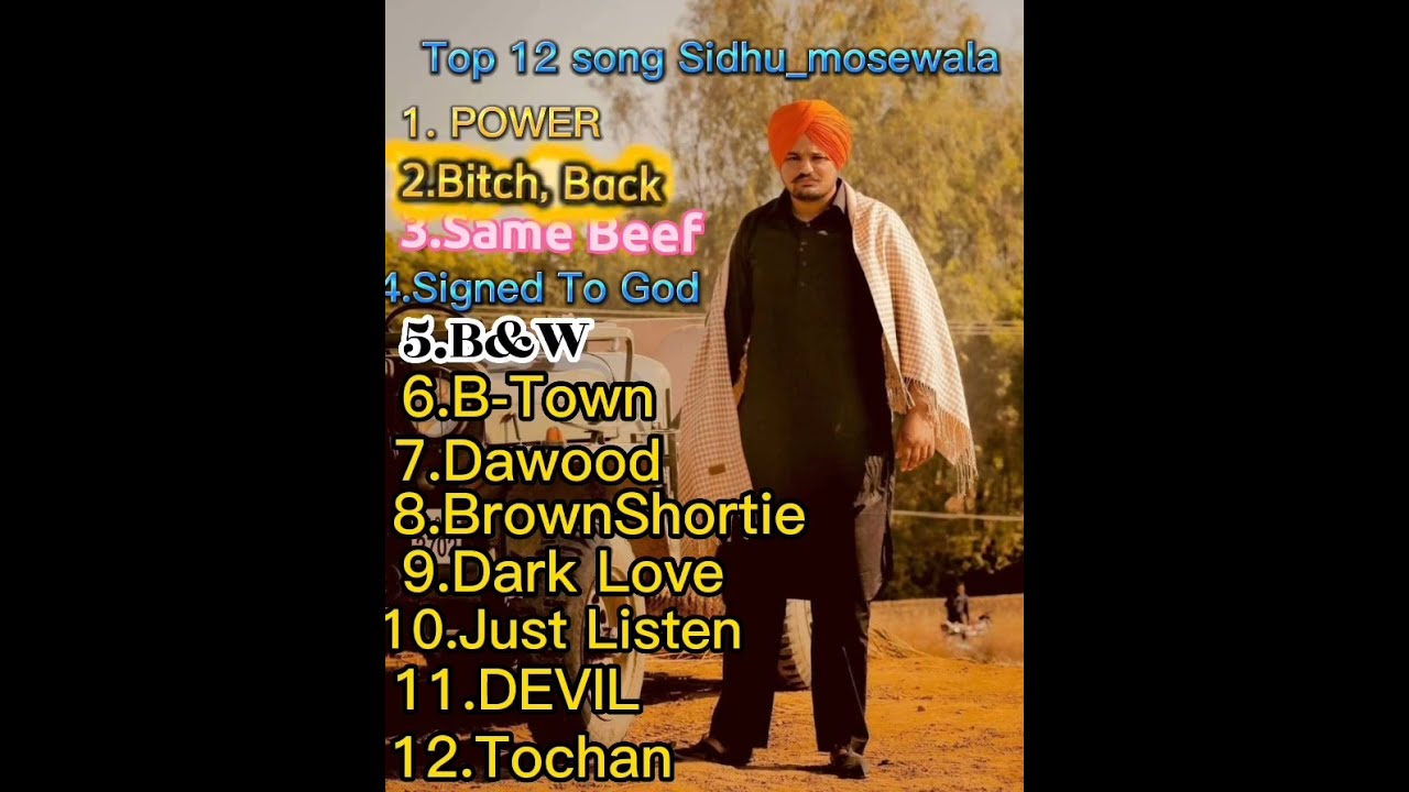 12 Top Sidhu Moose wala  Songs  (# Sidhu Moosewala #) Punjabi Songs Superhits Music