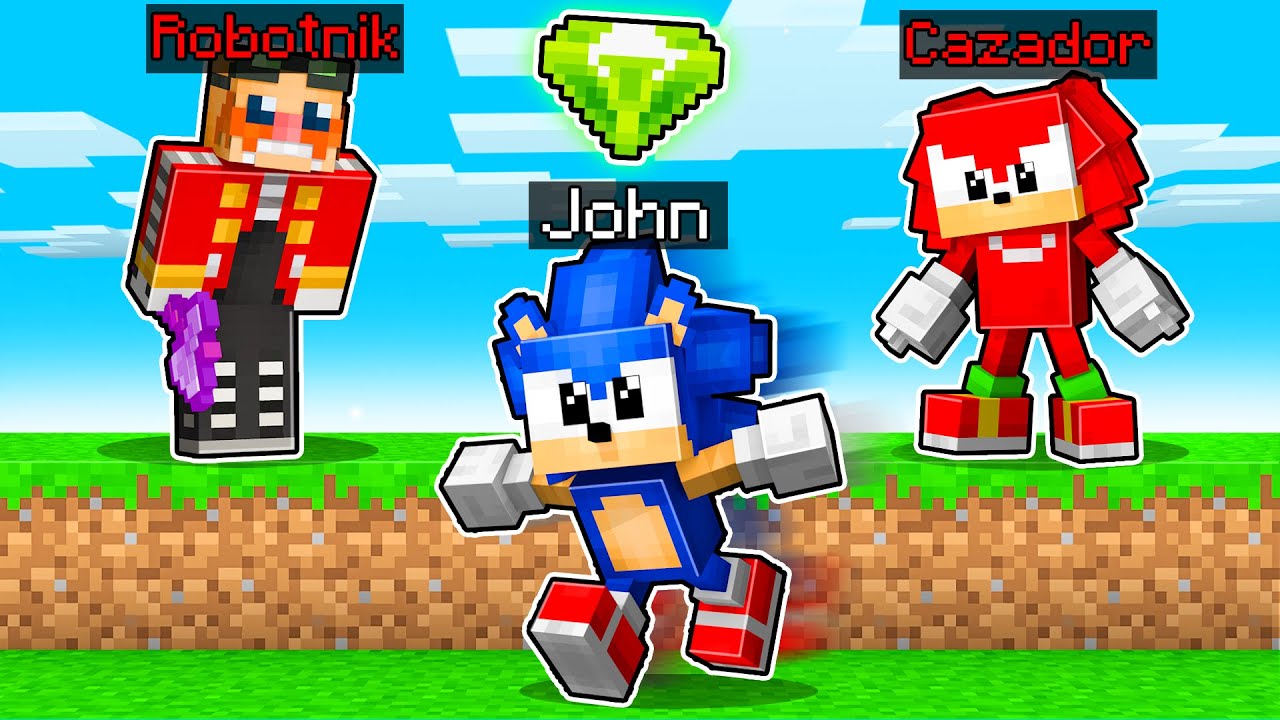 Minecraft: SONIC vs ASESINO  😱🔪 MINECRAFT SPEEDRUN vs ROBOTNIK y KNUCKLES