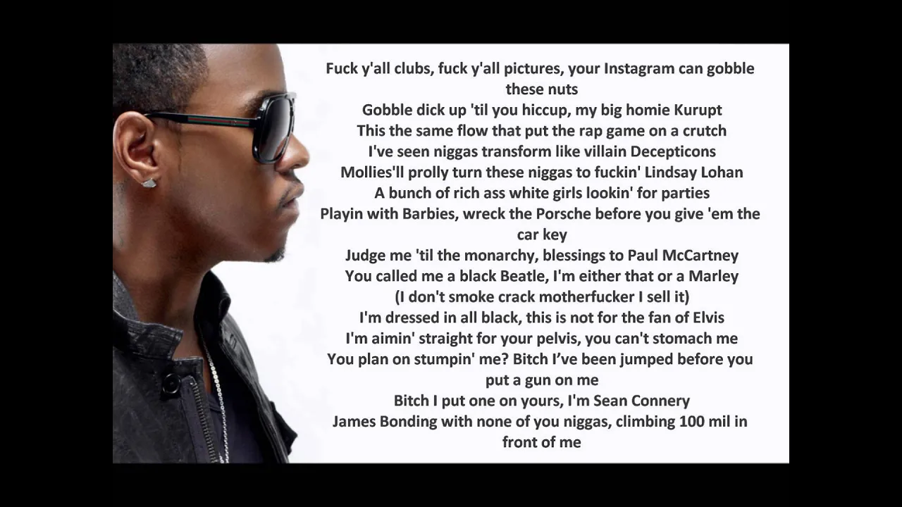 Big Sean - Control Feat Kendrick Lamar & Jay Electronica, Lyrics on Screen