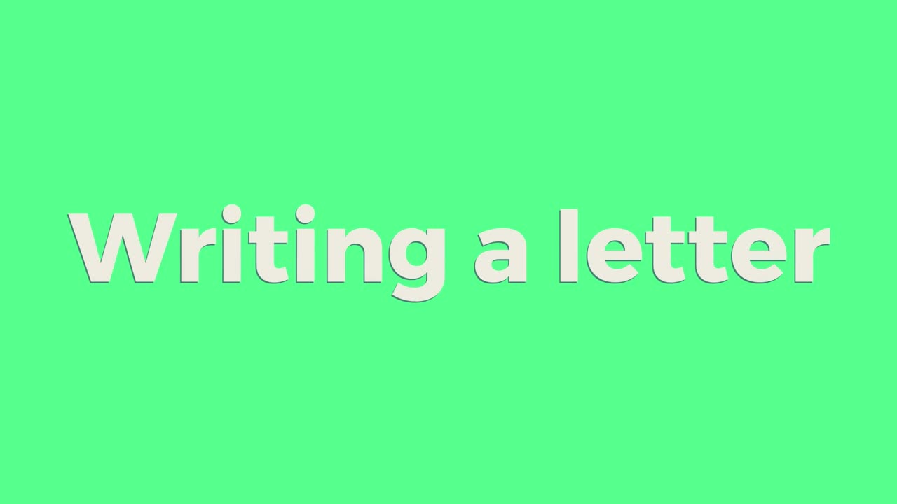 Demonstrate the conventions of letter writing