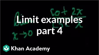 Limit examples w/ brain malfunction on first prob (part 4) | Differential Calculus | Khan Academy