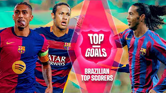 TOP 5 BRAZILIAN GOAL SCORERS IN FC BARCELONA HISTORY 🔵🔴