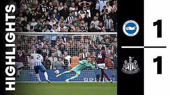 Brighton and Hove Albion 1 Newcastle United 1 | Premier League Highlights