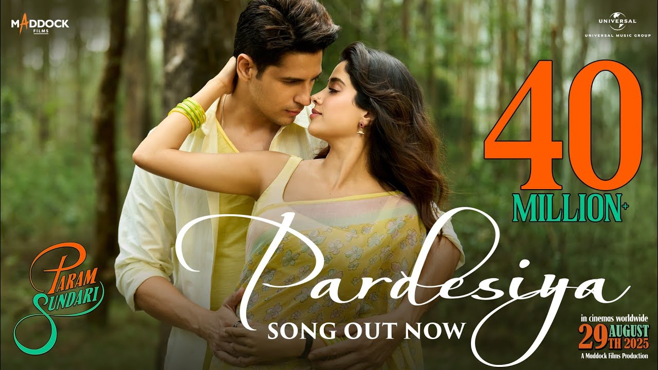 Pardesiya - Param Sundari | Sidharth M, Janhvi K | Sachin-Jigar, Sonu Nigam, Krishnakali, Amitabh B