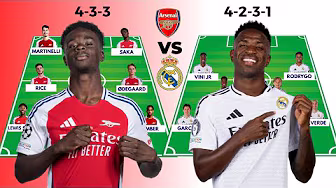 ARSENAL VS REAL MADRID | Head to Head Potential starting lineup UEFA CHAMPIONS LEAGUE | 2024/25