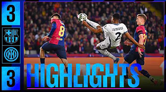 A MATCH FILLED WITH GOALS IN BARCELONA ✨ | BARCELONA 3-3 INTER | HIGHLIGHTS | UCL 24/25⚫🔵🇬🇧
