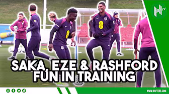 Saka, Eze & Rashford having FUN in England training