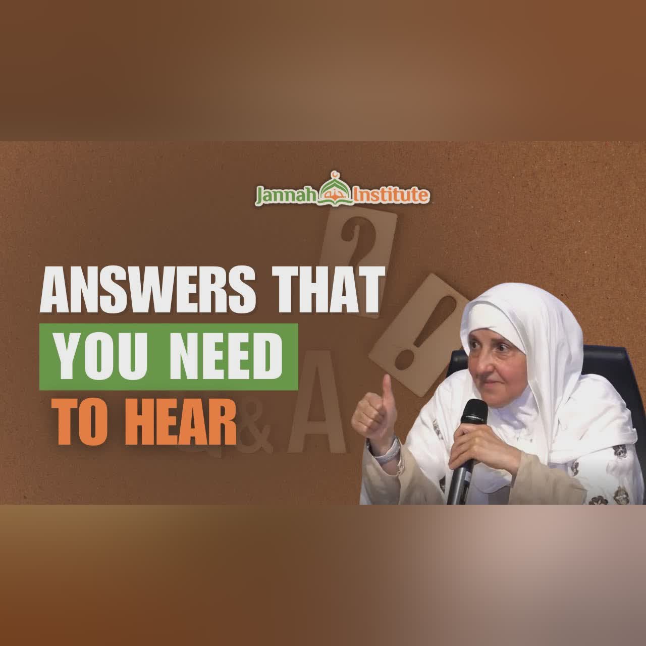 Your Questions Answered by Sh. Dr. Haifaa Younis I Jannah Institute
