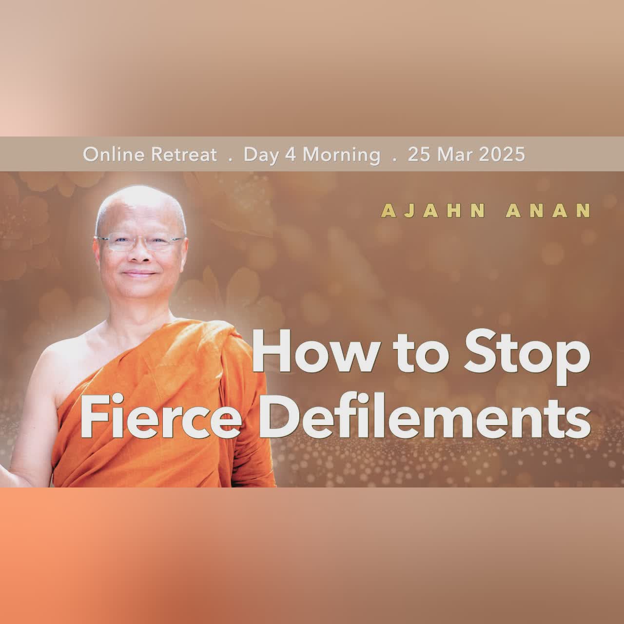 How to Stop Fierce Defilements | Retreat Mar 2025 | Day-4 Morning