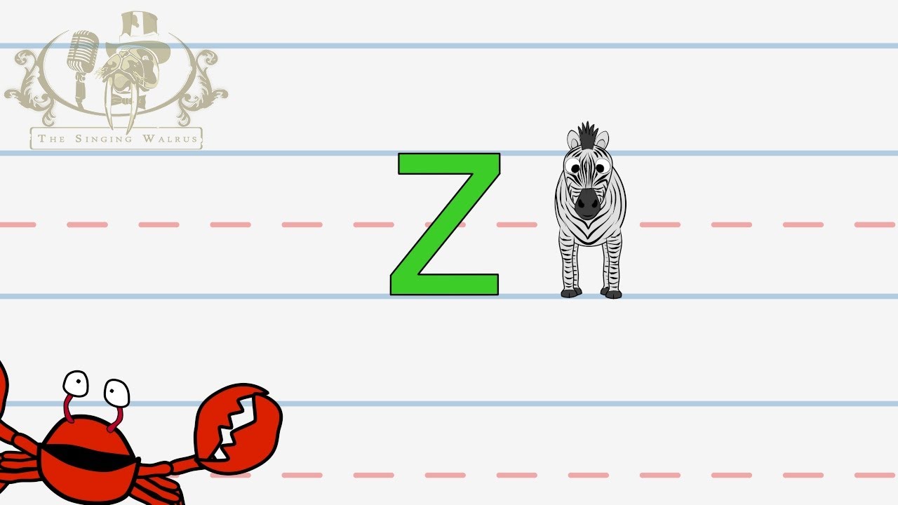 Write the letter Z | Alphabet Writing lesson for children | The Singing Walrus
