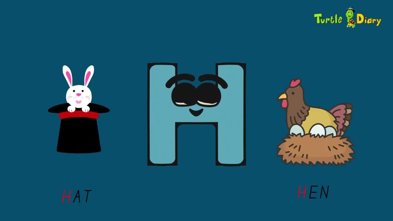 Learn to Write the Uppercase Letter H with TurtleDiary.com