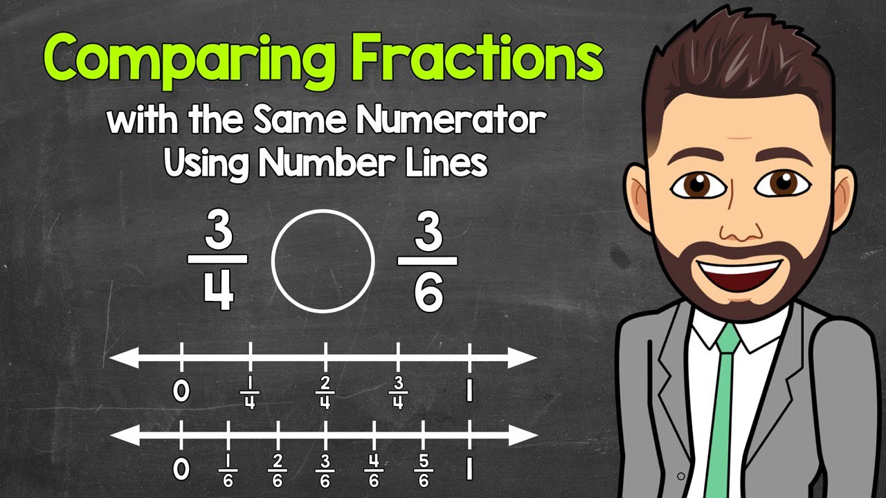 Comparing Fractions with the Same Numerator Using Number Lines | Math with Mr. J