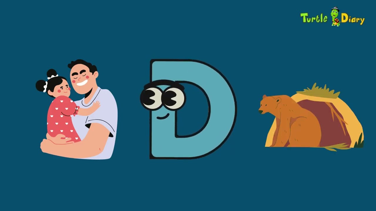 Learn to Write the Uppercase Letter D with TurtleDiary.com!
