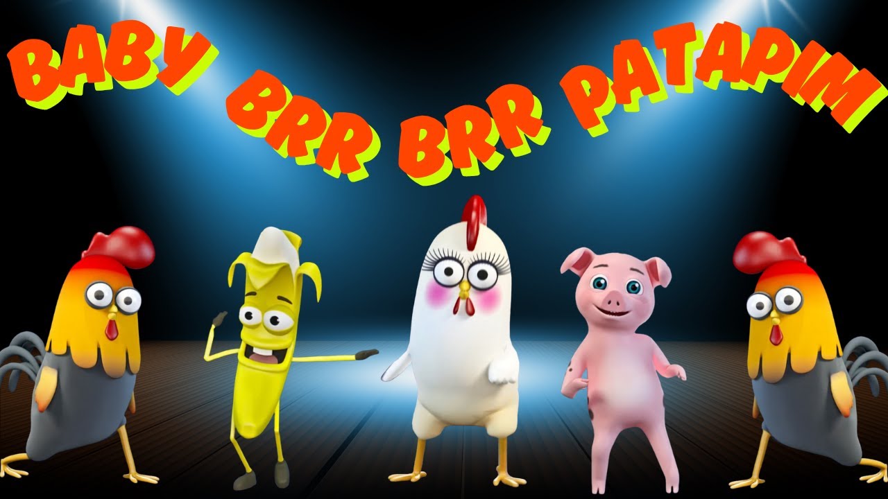 BABY BRR BRR PATAPIM SONG | Chicken Banana Dancing Fruit