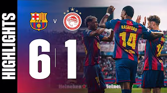 HIGHLIGHTS | FC BARCELONA 6 vs 1 OLYMPIACOS | UEFA CHAMPIONS LEAGUE 🔵🔴