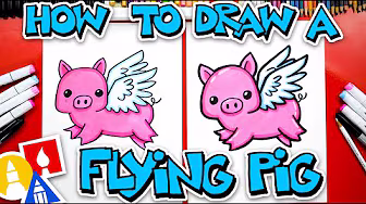 How To Draw A Funny Flying Pig