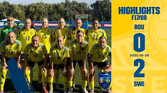 Highlights F17/08 Rumänien-Sverige 0-2