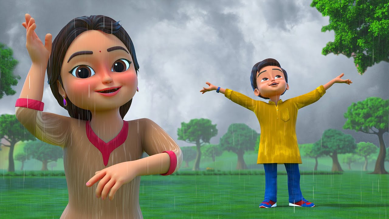 बरसा बादल Learn Hindi with subtitles - Story for Children and Adults "BookBox.com"