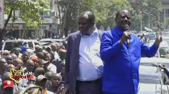 Kenya's opposition leader Raila Odinga brings Nairobi's CBD to a standstill after impromptu visit