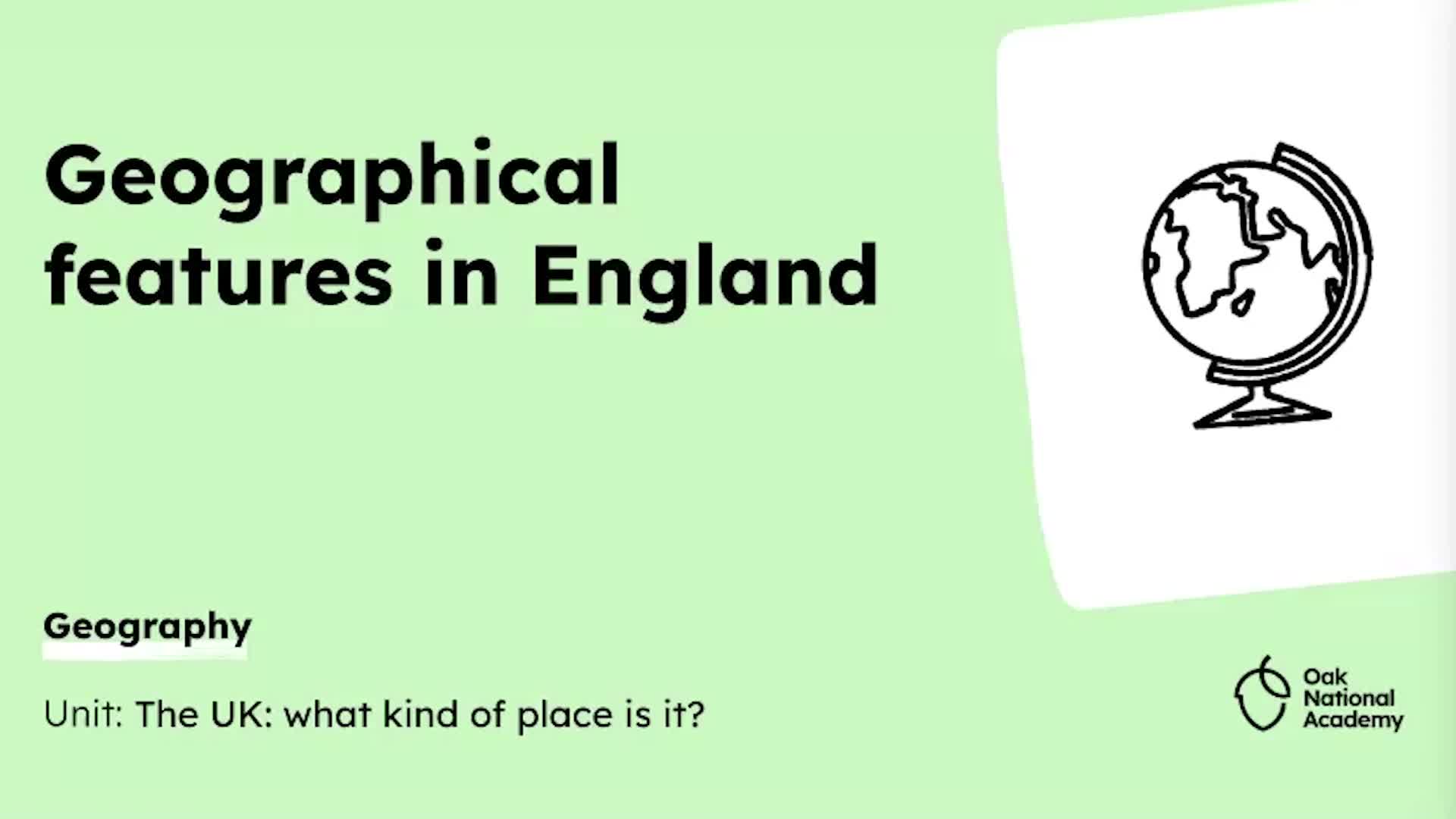 Geographical features in England