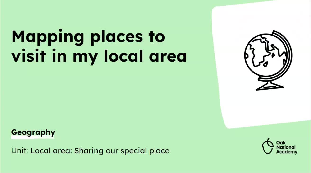 Mapping places to visit in our local area