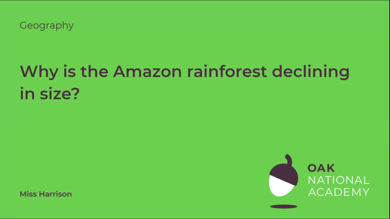 Why is the Amazon rainforest declining in size?