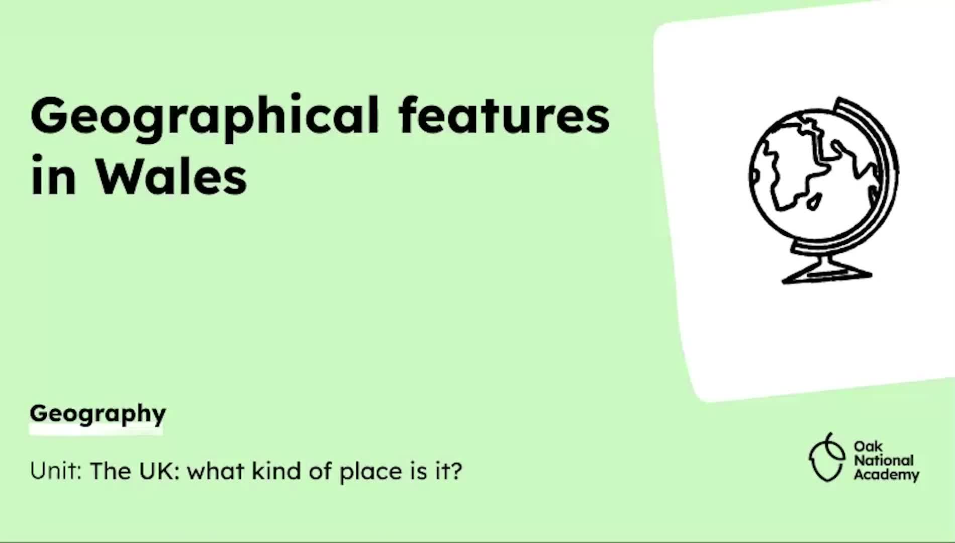 Geographical features in Wales