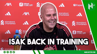 Alexander Isak RETURNS to training | Arne Slot | Man City v Liverpool