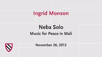 Neba Solo: Music for Peace | Radcliffe Institute