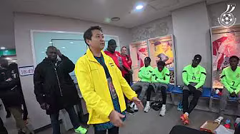GHANA'S AMBASSADOR TO KOREA H.E KOJO CHOI SHARED SOME FEW WORDS WITH THE BLACK STARS BEFORE TRAINING